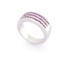 PINK SAPPHIRE WHITE GOLD BAND - 2