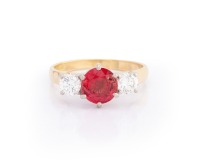 SAPPHIRE AND DIAMOND RING