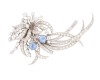 MID-CENTURY SAPPHIRE AND DIAMOND BROOCH