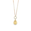 GOLDEN SOUTH SEA PEARL AND DIAMOND PENDANT
