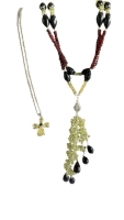TWO SEMI-PRECIOUS GEM NECKLACES