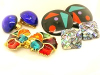 EIGHT PAIRS OF EARRINGS
