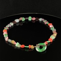 MULTI GEM SET NECKLACE