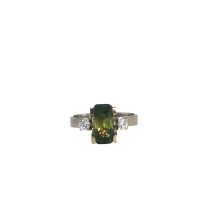 VINTAGE AUSTRALIAN PARTI SAPPHIRE & DIAMOND RING