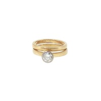 SOLITAIRE DIAMOND RING AND WEDDER