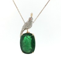 EMERALD, DIAMOND AND RUBY NECKLACE