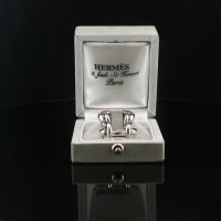 PAIR OF VINTAGE HERM&Egrave;S STERLING SILVER CUFFLINKS