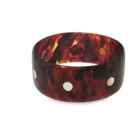 ANTIQUE TORTOISESHELL AND MOTHER OF PEARL BANGLE