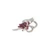 BURMESE RUBY AND DIAMOND BROOCH