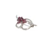 BURMESE RUBY AND DIAMOND BROOCH - 2