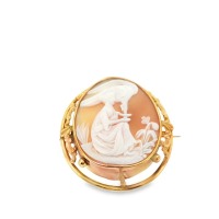 ANTIQUE SHELL CAMEO BROOCH