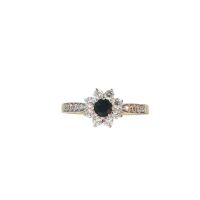SAPPHIRE AND DIAMOND RING