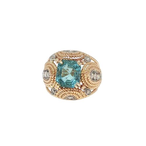 AQUAMARINE COCKTAIL RING