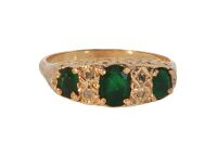 ANTIQUE GEM SET GOLD RING