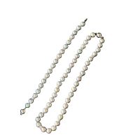 TAHITIAN CULTURED PEARL NECKLACE AND BRACELET