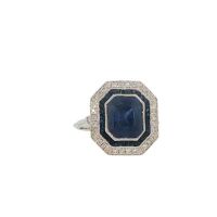 CEYLON SAPPHIRE AND DIAMOND RING
