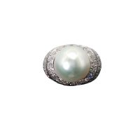 SOUTH SEA PEARL AND DIAMOND RING