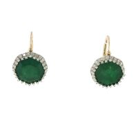 ZAMBIAN EMERALD AND DIAMOND EARRINGS