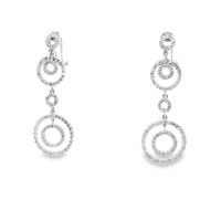 PAIR OF DIAMOND GOLD EARRINGS