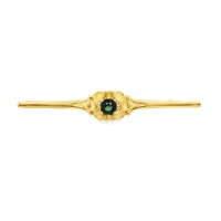 GEORG JENSEN TOURMALINE SET GOLD BAR BROOCH